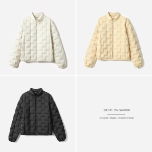 *WYR07085 茉莉雅集 轻盈防水无胆直充可追溯95白鹅绒立领羽绒服