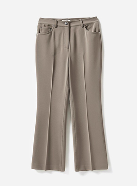 WKZ05106 茉莉雅集 易打理舒适显直显瘦垂感斜纹微喇裤女