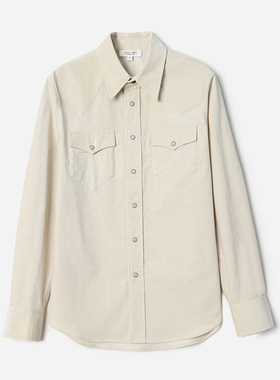 *WCS08185 茉莉雅集 R*L紫标老钱学院匹马棉细腻灯芯绒长袖衬衫女