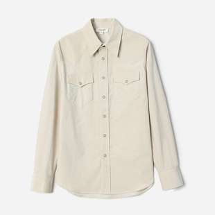 *WCS08185 茉莉雅集 R*L紫标老钱学院匹马棉细腻灯芯绒长袖衬衫女