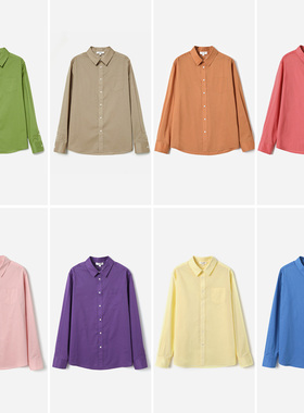 WCS07001 茉莉雅集 奢牌Fr@nk酵素水洗轻盈骨感全棉经典翻领衬衫