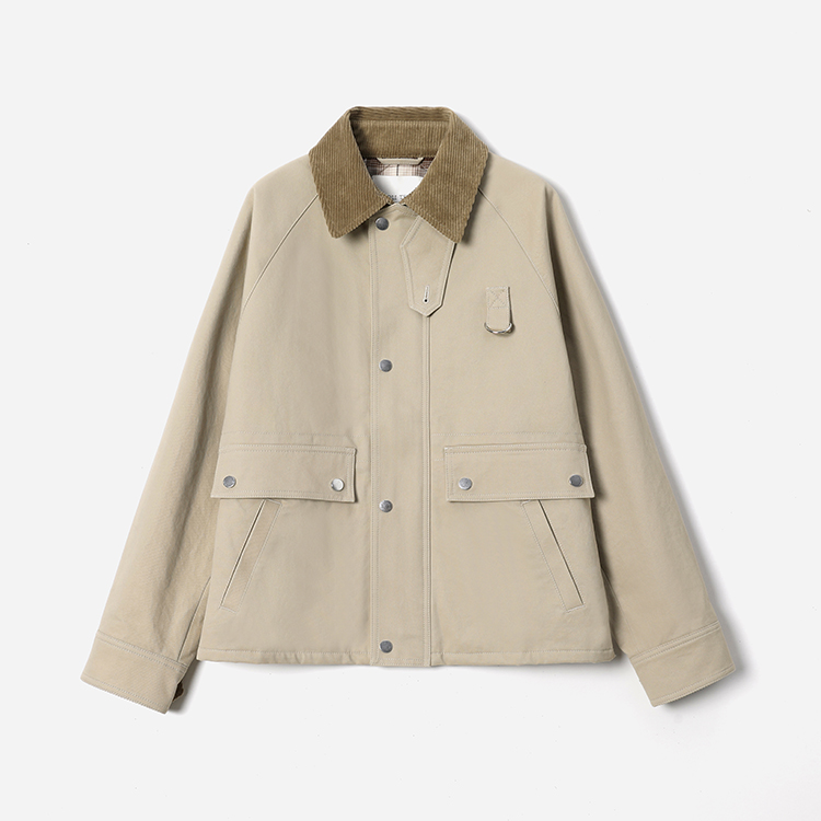 *WWT08074 茉莉雅集 R*L巴恩风挺括全棉灯芯绒领夹棉廓形谷仓外套