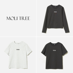 短袖 WTX07011 休闲字母全棉圆领长袖 反矫情达人美式 T恤 茉莉雅集