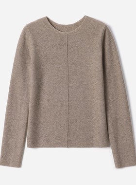 * WZT08267 茉莉雅集 KVSS全羊绒柔软舒适圆领长袖针织套衫