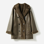 WPY05064 茉莉雅集 法国无涂拉贡皮毛一体双面穿