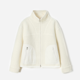 *WWT08107茉莉雅集 一触即暖日本强缩羊毛颗粒绒防风保暖立领外套