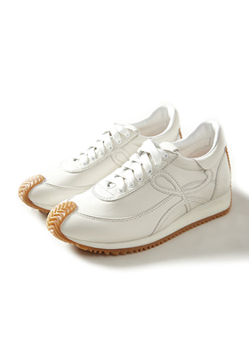 *EY03028 茉莉雅集 L0*WE复古运动风别致波浪底羊皮休闲鞋