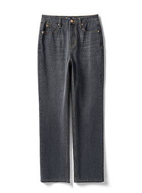 WKZ03304 茉莉雅集 复古氛围感土耳其牛仔棉宽松舒适休闲直筒裤