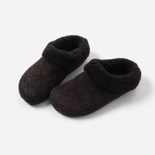 *ED08043 茉莉雅集B*V羊猄编织皮加绒羊毛懒人一脚蹬单鞋勃肯拖鞋