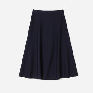 *WZQ07013 茉莉雅集 I*C高雅舒适针织精纺羊毛A摆迷笛伞裙半裙女