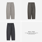 WKZ08269 腰休闲造型哈伦裤 茉莉雅集 不可水洗老钱风真丝羊毛装