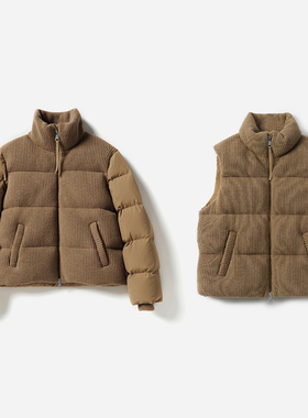 WYR06060 茉莉雅集 R*L立领防水针梭相拼可追溯95白鹅绒服马甲女