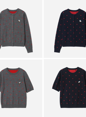 WZT09039 茉莉雅集 I*C趣味个性提花绣花圆领羊毛针织套衫/开衫女