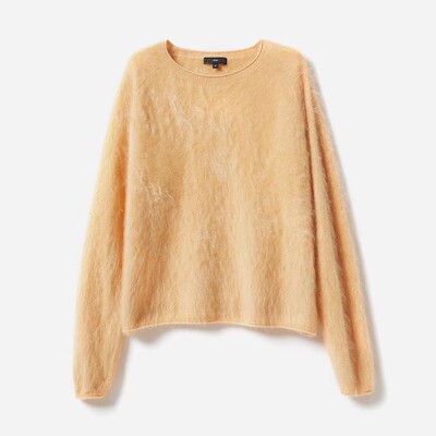 WZT06191茉莉雅集 休闲自带滤镜暖意KVSS全羊绒拉绒针织套衫毛衣