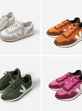 EY06012 茉莉雅集 VEJ@丝光牛猄网布透气系带学院运动德训鞋