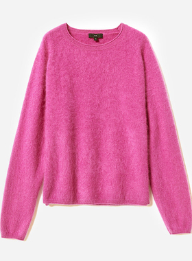 WZT06191茉莉雅集 休闲自带滤镜暖意KVSS全羊绒拉绒针织套衫毛衣