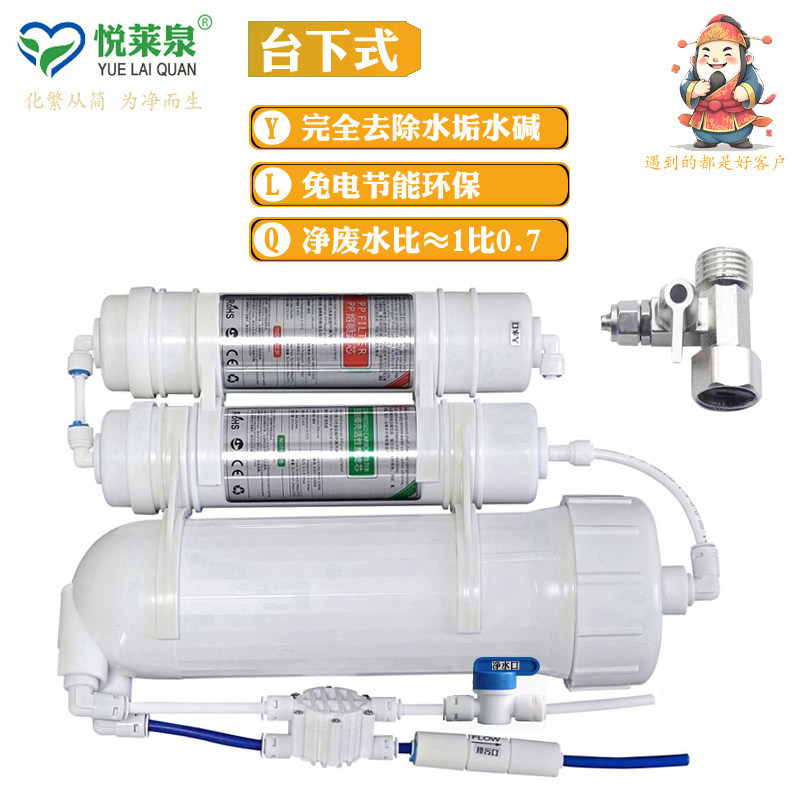 悦莱泉400G家用直饮纯水净水机反渗透厨房自来水台下式去垢过滤器