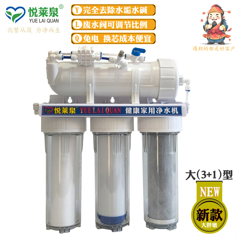 10寸家用无泵无电纯水机反渗透