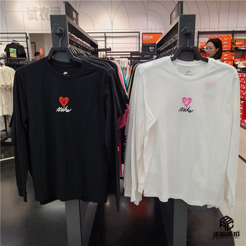 Nike/耐克男子春秋潮流百搭纯棉运动休闲长袖T恤打底衫HV9808-010