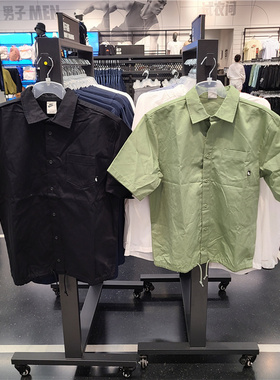 NIKE CLUB BTN 耐克男子全棉宽松舒适运动休闲衬衫DX0899-010-386