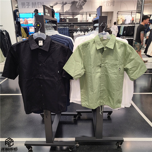 NIKE CLUB BTN 耐克男子全棉宽松舒适运动休闲衬衫DX0899-010-386