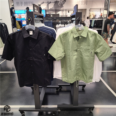 NIKE男子短袖衬衫全棉透气舒适