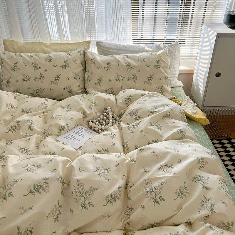 田园风小碎花全棉精梳棉四件套小清新纯棉床单被套床笠款套件1.8m,床上用品,床品套件/四件套/多件套,淘宝优惠券,粉丝福利购,淘宝优惠卷