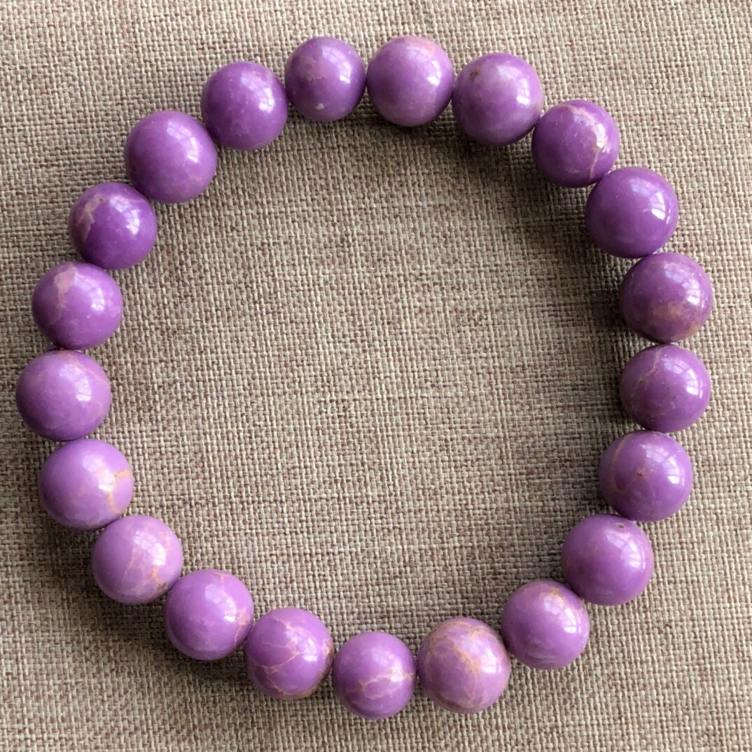 052天然紫云母手链 25克 9.5毫米左右 价格30元一条