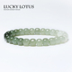 包邮 LUCKYLOTUS天然和田玉手链晴水青白玉青海料老型珠6 7女手串