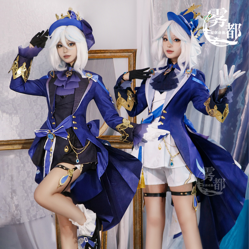 雾都原神水神芙卡洛斯cos服枫丹芙宁娜新角色cosplay动漫服装全套 模玩/动漫/周边/娃圈三坑/桌游 Cosplay女装/cos女装 原图主图