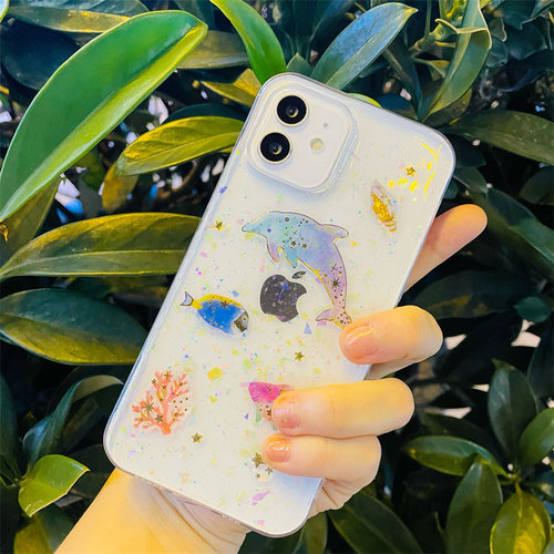 海豚恋人滴胶iPhone手机壳