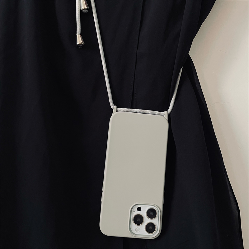 工业灰可背式斜挎苹果16手机壳