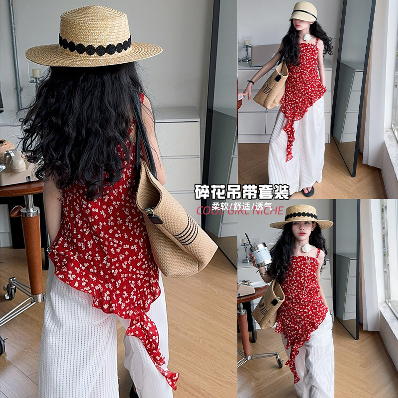 女童套装2025夏季新款洋气短袖衣服潮精致经典夏季款ins风韩范