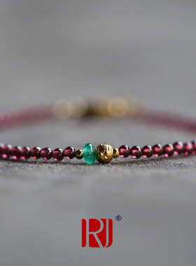 入锦常仪系列春三月极细款石榴石