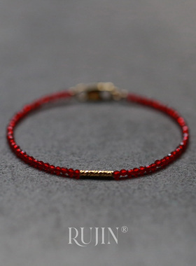 尖晶石闪耀精致好看极细手链刻面