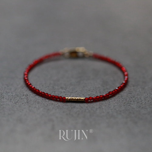 尖晶石闪耀精致好看极细手链刻面