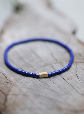 观虚丨极细青石小桶珠细手串2.5mm  弹力线款