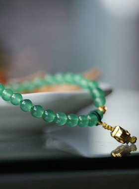 立夏丨甜绿玉髓倒福小坠手串 6.5mm