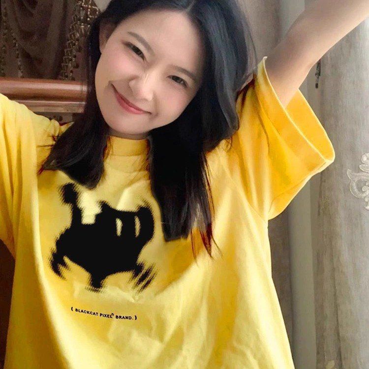 欧美hiphop潮牌T恤短袖夏季减龄洋气ins大码纯棉胖mm显瘦奶系上衣