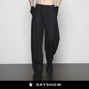 RAYSHOW「剧场叙事」天丝原色单褶小弯刀牛仔裤 立体解构暗黑诗学