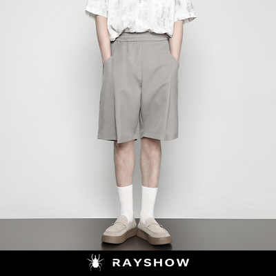 立体挺括宽松廓形松紧腰五分裤