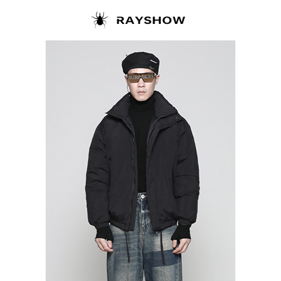 RAYSHOW潮立领短款轻便羽绒服