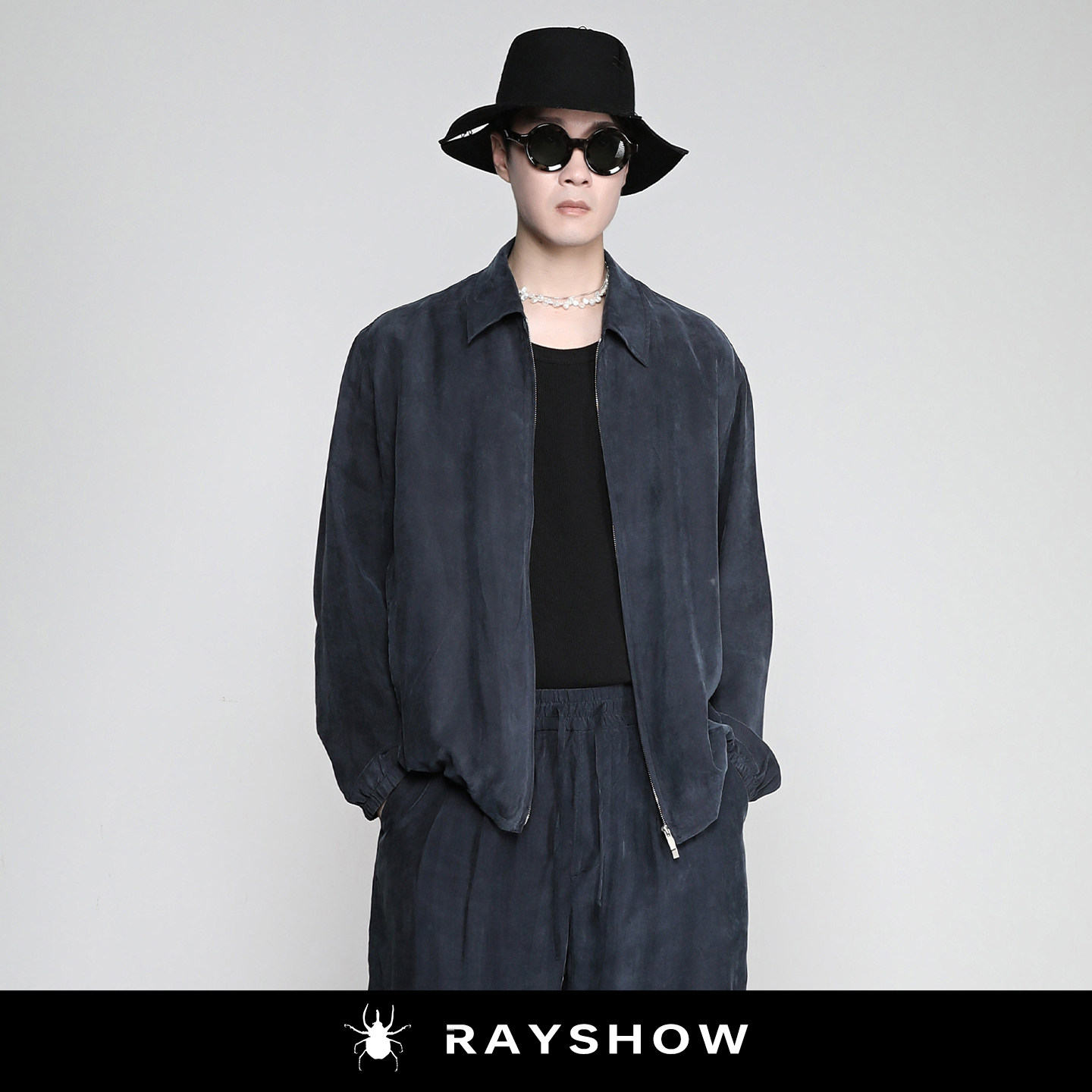 RAYSHOW 原创铜氨丝翻领夹克 春夏轻薄透气防晒衣 松弛感休闲外套