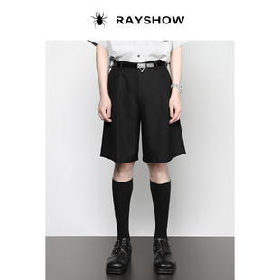 短裤 男休闲西装 百搭宽松直筒五分裤 RAYSHOW原创设计COS极简风经典