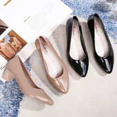 胶鞋 时尚 女夏水鞋 低帮尖头防滑雨鞋 网红单鞋 粗跟防水塑料春秋增高