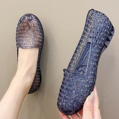 时尚外穿防滑加厚塑料妈妈凉鞋女