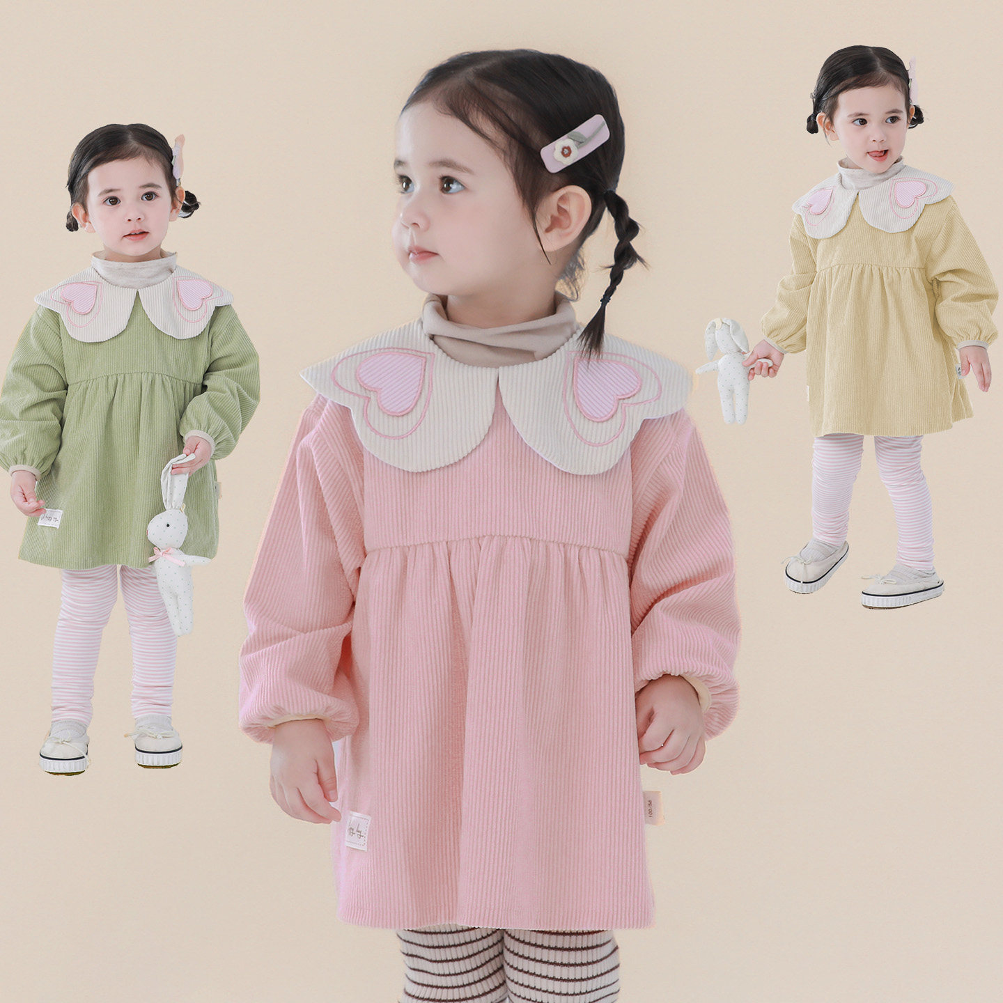 儿童罩衣防脏长袖女宝韩系可爱长袖吃饭围兜幼儿园反穿衣按扣倒褂,童装/婴儿装/亲子装,反穿衣/罩衣,淘宝优惠券,粉丝福利购,淘宝优惠卷