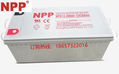 NPP 耐普蓄电池 NPG12-200免维护蓄电池 12V200AH UPS/EPS专用