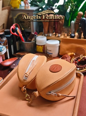 真皮手工定制文玩收纳袋晴源斋EDC手串牛皮108盘玩白羽造物社