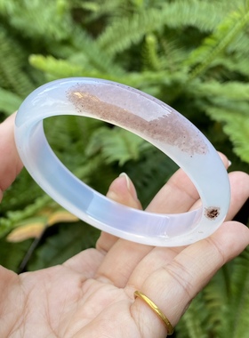 天然少女款粉紫朱砂玛瑙手镯甜美